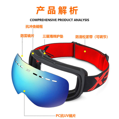 China Ski Google PC Spiegel Linsen Blöcke UV-Schneebrille Einfacher Wechsel für Kurzsichtigkeit Linsen fournisseur