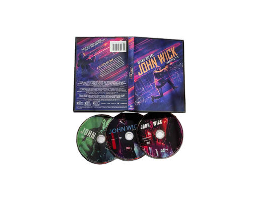Kundenspezifischer DVD-Guckkastenbühne-Amerika-Film die komplette Reihe John Wick 1-3 3dvd fournisseur