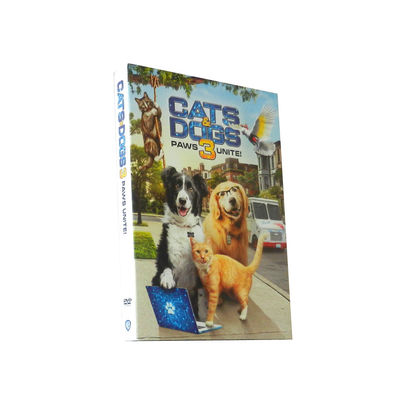 Kundenspezifischer DVD-Guckkastenbühne-Amerika-Film die komplette Reihen-Katzen u. die Hunde 3 Tatzen vereinigen! fournisseur