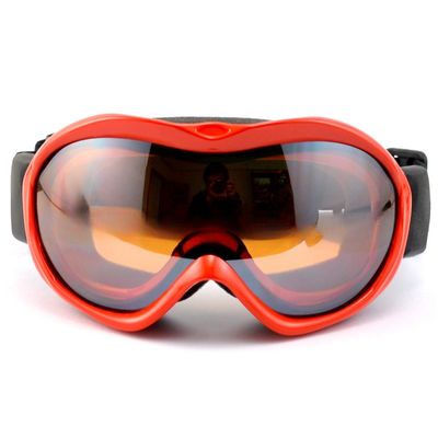 Ski Google PC Spiegelobjektiv Doppel gekrümmte Schneebrille Vollrahmen-Skibrille Ski-Ausrüstung Brille Außen-Doppel-Anti-FO