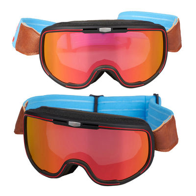 Ski Google PC Spiegelobjektiv Doppel gekrümmte Schneebrille Vollrahmen-Skibrille Ski-Ausrüstung Brille Außen-Doppel-Anti-FO